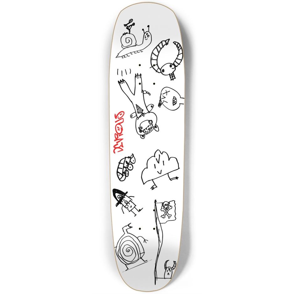 8.75" Devious Doodles square nose skateboard