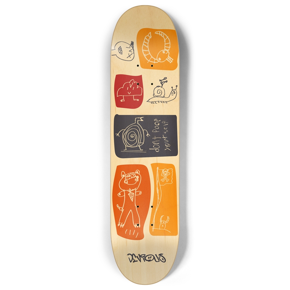 Devious Poop Doodles 8" Skateboard Deck